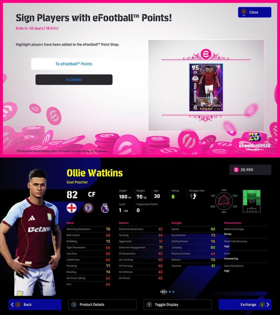 Ollie Watkins efootball