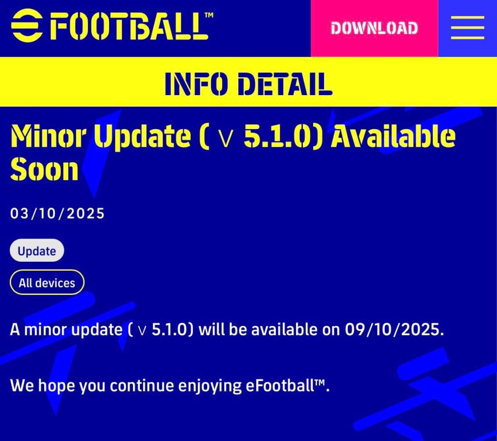 eFootball v5.1.0 eFootball